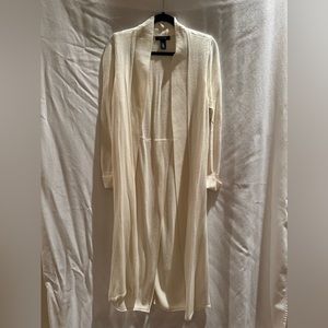 WHBM - White House Black Market long Ivory Sweater, size L